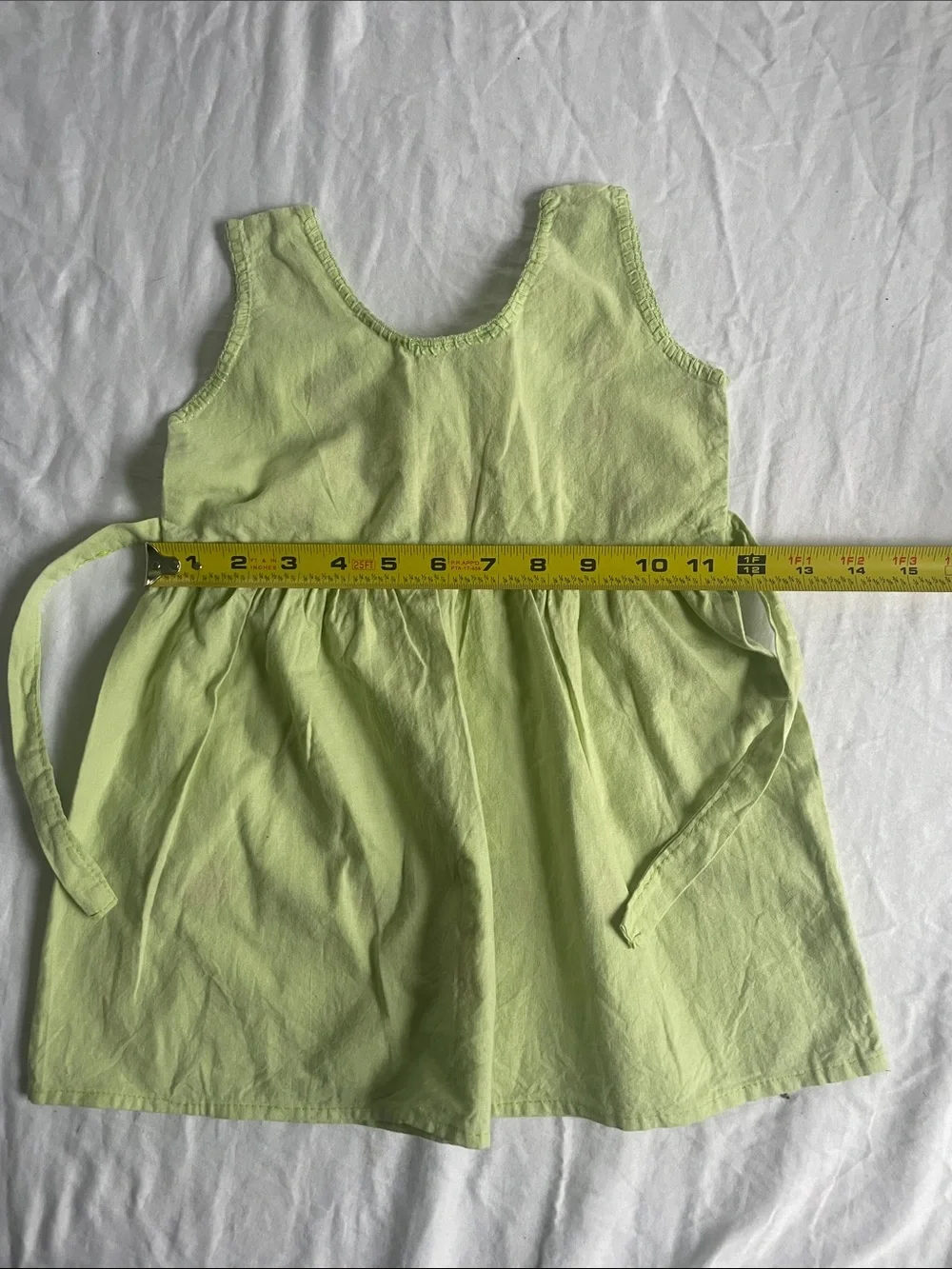EL SUEÑO ZAPOTECO Dress Skirt Cotton 2T Handmade In Mexico Folk Art Green Floral